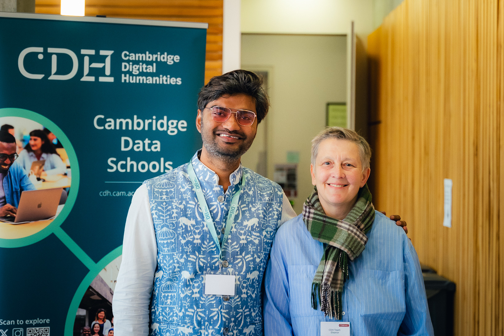Abodid Sahoo with Prof. Eleanor Dare at Cambridge Digital Humanities