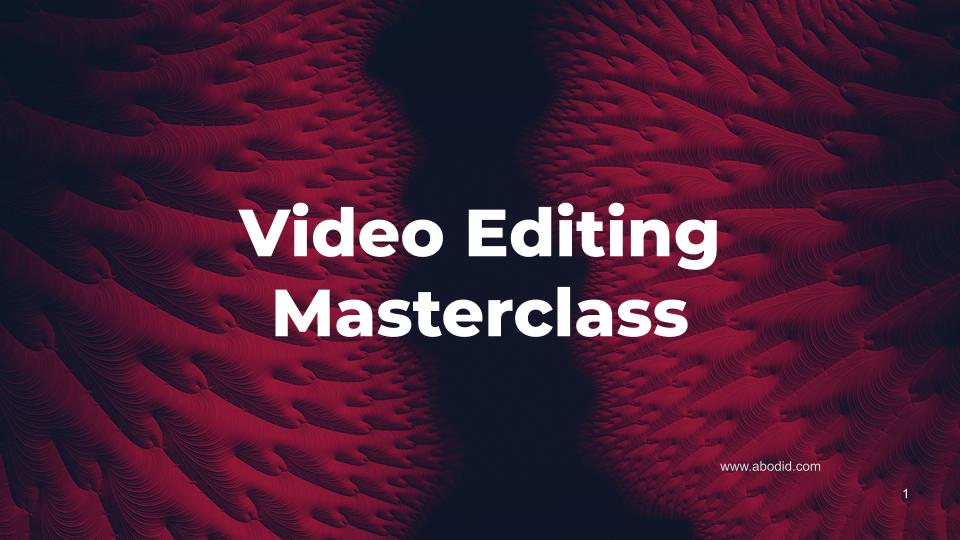 Join my Video Editing Workshops